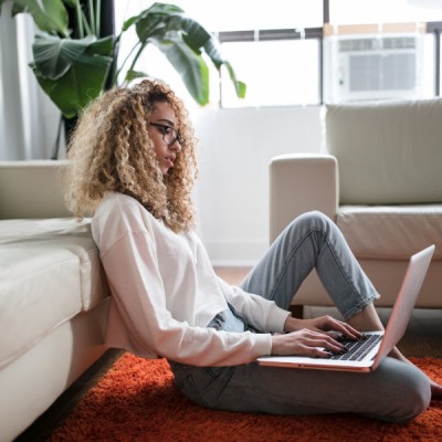 Woman with computer